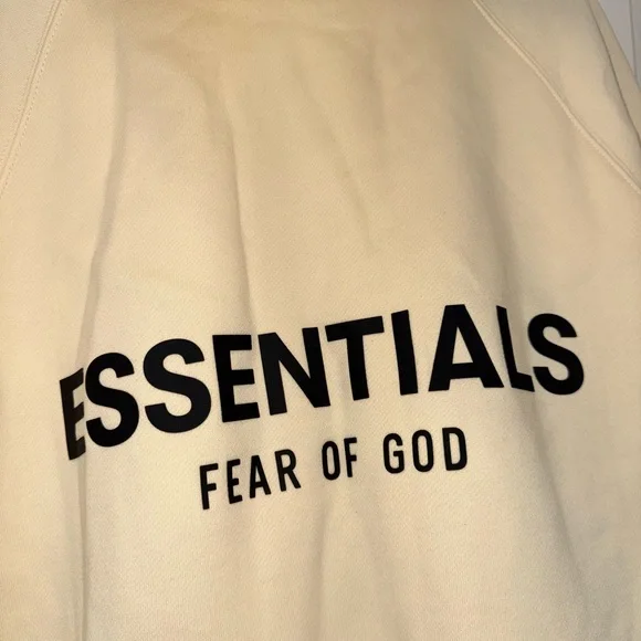 Essentials Cream Pullover Hoodie - Picture 7 of 10